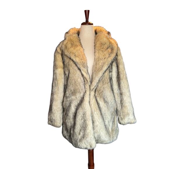MINKPINK Faux Fur Coat | Medium | Leopard Lining | Hook Closure - Picture 11 of 11